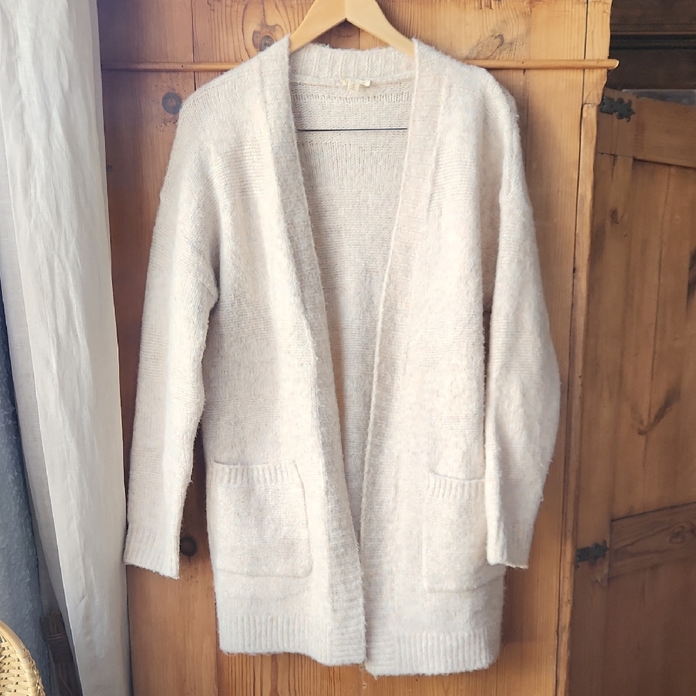 Cozy Cream Open-Front Cardigan
